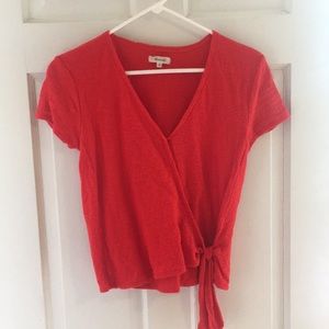 Madewell wrap textured top